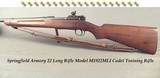 SPRINGFIELD ARMORY 22 L R MOD M1922MI.I SERIAL #9932B- A CADET TRAINING RIFLE- PROPER ARMORY REWORK & UPGRADE- TOTALLY ORIG PIECE in EXC COND- HONEST - 1 of 9