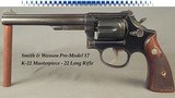 SMITH & WESSON 22 L R- PRE-17 MOD K-22 MASTERPIECE- HONEST at 85-86% ORIG COND- MADE in 1948- 6