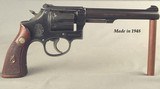 SMITH & WESSON 22 L R- PRE-17 MOD K-22 MASTERPIECE- HONEST at 85-86% ORIG COND- MADE in 1948- 6