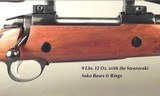 SAKO 7mm REM MAG MOD V DELUXE (Model 75 Deluxe)- OVERALL in 99% COND- SPORTER STOCK- SWAROVSKI 4-12 X 50- SAKO BASES & RINGS- $2395 with SCOPE - 3 of 6
