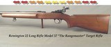 REMINGTON 22 L R MOD 37 TARGET RIFLE 