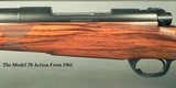 DALE GOENS 7mm REM. MAG.- PRE-64 MOD 70 ACTION- CLASSIC STYLE with VERY NICE WORKMANSHIP- GOENS WRAP AROUND FLEUR-DE-LIS CHECKERING with RIBBONS - 3 of 7