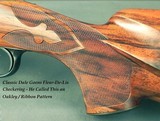 DALE GOENS 7mm REM. MAG.- PRE-64 MOD 70 ACTION- CLASSIC STYLE with VERY NICE WORKMANSHIP- GOENS WRAP AROUND FLEUR-DE-LIS CHECKERING with RIBBONS - 5 of 7