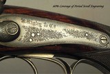RIGBY 500/450 BPE- LISTED w/ CONSECUTIVE # 577/500- EXC PLUS BORES- 75% ORIG CASE COLOR- SUPER WOOD- BREECH FACE 90% CASE COLOR- 60% ENGRAVE- 45 CAL - 5 of 8