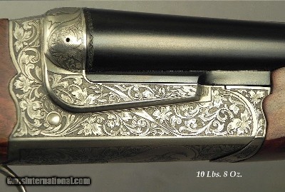 CHAPUIS 470 N. E.- NEW- MOD ELAN CLASSIC- EXC. WOOD- 95% FLORAL ENGRAVING & GAME SCENE- REMOVABLE BLOCKS in RIB for SCOPE MOUNTS or RED DOT- NEW - Image 2 of 6