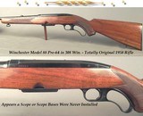 WINCHESTER 308 WIN. MOD 88 PRE-64 LEVER RIFLE- TOTALLY FACTORY ORIG- 1958- ALL the ORIG BLUE REMAINS at 96-97%- ORIG STOCK at 97%- EXC BORE- SOLID - 1 of 4