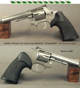 SMITH & WESSON 22 LONG RIFLE MODEL 63 (.22/32 KIT GUN) - STAINLESS STEEL DOUBLE ACTION REVOLVER - PINNED 4