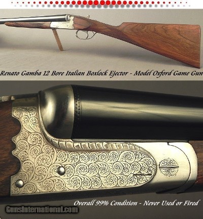 RENATO GAMBA 12 ITALIAN BOXLOCK EJECT- MOD OXFORD- 27 3/4