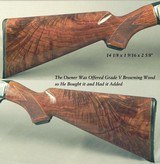 BROWNING 410 MODEL 42- GRADE I with BROWNING GRADE V FACTORY WOOD- EXC WOOD with NICE FEATHER- OVERALL COND at 99%- 26