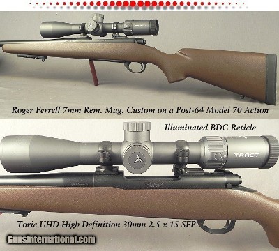 WINCHESTER MOD 70 CUSTOM by ROGER FERRELL- 7mm REM. MAG.- 24