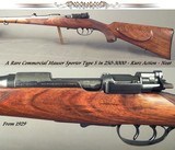 MAUSER 250-3000 DELUXE TYPE S- COMMERCIAL KURZ SHORT ACTION- 1929- A RARE DELUXE CARBINE- FULL STOCK- THE BORE is NEW- DELUXE WOOD- ONLY 6 Lbs. 2 Oz.