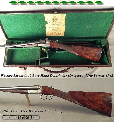 WESTLEY RICHARDS DROPLOCK 12- NEW 28