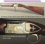 WINCHESTER 28 BABY FRAME MODEL 101 QUAIL SPECIAL- MADE in 1987- 25 1/2