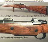 MAUSER 416 RIGBY MODEL 98 MAGNUM
2016 FACTORY DOUBLE SQUARE BRIDGE MAGNUM LENGTH ACTION
ALL MODERN MAUSER from GERMANY
NICE & DAMN TOUGH
14 13/16"