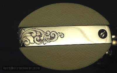 COLT .45 FACTORY ENGRAVED from COLT'S CUSTOM SHOP with 80% COVERAGE by COLT MASTER ENGRAVER ROBERT BURT- FACTORY IVORY GRIPS- NICKEL FINISH - SOLD - Image 11 of 12