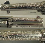 COLT .45 FACTORY ENGRAVED from COLT'S CUSTOM SHOP with 80% COVERAGE by COLT MASTER ENGRAVER ROBERT BURT- FACTORY IVORY GRIPS- NICKEL FINISH- UNFIRED - 8 of 12