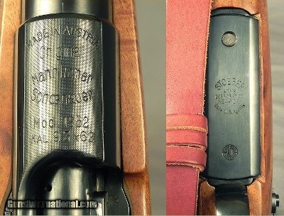 MANNLICHER SCHOENAUER 9.3 x 62 MODEL 1952- MADE in 1952- VERY NICE FULL LENGTH CUSTOM STOCK- ALL ORIG METAL- SINGLE TRIGGER- OVERALL COND. 99%- NICE - Image 5 of 7