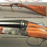 BROWNING 20 BORE TURNBULL S x S FULL CUSTOM- COLOR CASE HARDENED- CUSTOM STOCK with NICE ENGLISH WALNUT- STRAIGHT ENGLISH STOCK- EXCELLENT CHECKERING