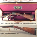 W & C SCOTT- 12 BORE MODEL CHATSWORTH DELUXE- SCOTT'S HIGHEST GRADE BOXLOCK- MADE in 1987- 26