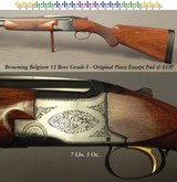 BROWNING BELGIUM 1967 GRADE I 12 BORE- ORIG IMP. CYL. & MOD. CHOKES w/ 28