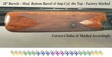 BROWNING BELGIUM 1967 GRADE I 12 BORE- ORIG IMP. CYL. & MOD. CHOKES w/ 28