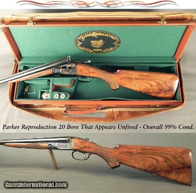 PARKER REPRODUCTION 20 BORE- APPEARS UNFIRED- VERY NICE ENGLISH WALNUT- 26