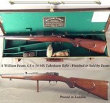 EVANS 6.5 x 54 MS PRE-WAR TAKEDOWN CASED- A 1903 MANNLICHER RIFLE FINISHED & SOLD by EVANS- LONDON PROVED- NEVER DRILLED or TAPPED- ORIG TRUNK CASE