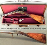 HOLLAND & HOLLAND 12 BORE ROYAL as NEW FROM 1971 - TOTALLY ORIGINAL - 99% ORIG CASE COLORS - OVERALL 99% COND - EXCELLENT WOOD - ORIG LEATHER TRUNK