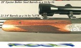 MERKEL 1957 MOD 203E SIDELOCK 16 BORE - EXTRA Bbl. 16 over 7x57R - FACTORY CLAW MOUNTS & ZEISS 1.5x6 - 14 5/8