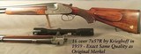 MERKEL 1957 MOD 203E SIDELOCK 16 BORE - EXTRA Bbl. 16 over 7x57R - FACTORY CLAW MOUNTS & ZEISS 1.5x6 - 14 5/8