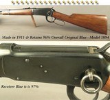 WINCHESTER MADE in 1911 MODEL 1894 - OVERALL 96% ORIGINAL BLUE - THE WOOD at 97% - ALL ORIGINAL PIECE with CORRECT SIGHTS - THE BORE IS as NEW - 1 of 6