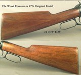 WINCHESTER MADE in 1911 MODEL 1894 - OVERALL 96% ORIGINAL BLUE - THE WOOD at 97% - ALL ORIGINAL PIECE with CORRECT SIGHTS - THE BORE IS as NEW - 4 of 6