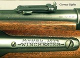 WINCHESTER MADE in 1911 MODEL 1894 - OVERALL 96% ORIGINAL BLUE - THE WOOD at 97% - ALL ORIGINAL PIECE with CORRECT SIGHTS - THE BORE IS as NEW - 5 of 6