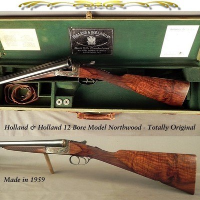 HOLLAND & HOLLAND 12 BORE - NORTHWOOD MODEL BOXLOCK EJECTOR LIGHT GAME GUN - 28