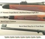 CZ 375 H&H - MODEL CZ 550 SAFARI CLASSICS - DOUBLE SQUARE MAGNUM LENGTH FLAT TOP RECEIVER with DOVETAIL CUTS - CONTROLLED ROUND FEED - 14 1/2