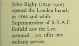 RIGBY - 416 RIGBY - LONDON BUILT - SINGLE SQUARE M98 MAGNUM MAUSER ACTION - BUILT in 2014 - REMAINS UNFIRED - 1/4 RIB - 22