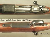 BRNO 222 REM. MODEL ZKK-601 - MAUSER SHORT ACTION with DOUBLE SQUARE BRIDGE - POP-UP PEEP SIGHT in REAR BRIDGE - CONTROL ROUND FEED - ALL ORIGINAL - 3 of 5