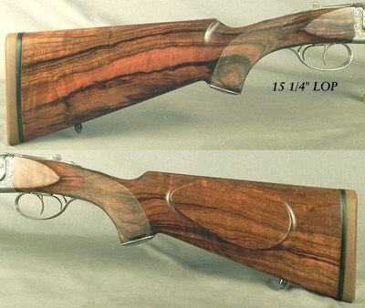 CHAPUIS 375 H&H - USED but as NEW - MODEL ELAN CLASSIC - VERY NICE WOOD - 95% FLORAL ENGRAVING & GAME SCENE - READY for the U. S. & AFRICA- SOLD - Image 3 of 4