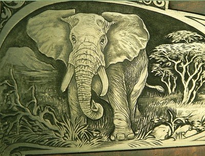 HEYM 470 N.E. SIDELOCK MODEL 88 B DELUXE with GAME SCENES - LIKE BUYING it NEW - UPGRADED WOOD - 90% HAND CUT ENGR with AN ELEPHANT TOP LEVER - SOLD - Image 5 of 9