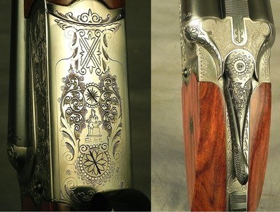 MERKEL 470 N. E. MODEL 140 SAFARI - GAME SCENE ENGRAVING - LIKE BUYING NEW - MADE in 2002 - 23 1/2