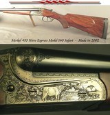 MERKEL 470 N. E. MODEL 140 SAFARI - GAME SCENE ENGRAVING - LIKE BUYING NEW - MADE in 2002 - 23 1/2