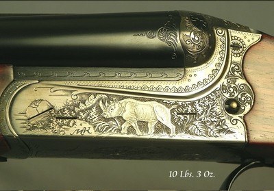 MERKEL 470 N. E. MODEL 140 SAFARI - GAME SCENE ENGRAVING - LIKE BUYING NEW - MADE in 2002 - 23 1/2