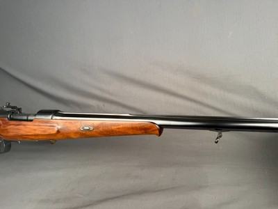 J.P. Sauer Commercial Mauser Action - 300 Win Mag - Octagon to Round- Integral Full Rib - Double Set Trigger - Was a 30-06 & Re-chambered - Image 7 of 10