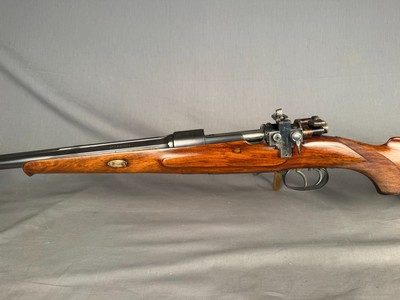 J.P. Sauer Commercial Mauser Action - 300 Win Mag - Octagon to Round- Integral Full Rib - Double Set Trigger - Was a 30-06 & Re-chambered - Image 9 of 10