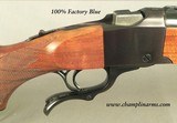 RUGER #1-RSI 7x57mm INTERNATIONAL - UNFIRED - THE OVERALL BLUE IS 100% - THE WOOD is 99.5% with a COUPLE OF MINOR MARKS - FULL LENGTH MANNLICHER STYLE - Image 2 of 4