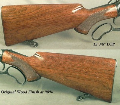 WINCHESTER MODEL 71 DELUXE - 1957 - BARREL BLUE 100% - RECEIVER BLUE - 99% - WOOD 98% - BORE as NEW - SLING SWIVELS - PEEP SIGHT - SUPER NICE! - Image 5 of 6