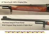 WINCHESTER MODEL 71 DELUXE - 1957 - BARREL BLUE 100% - RECEIVER BLUE - 99% - WOOD 98% - BORE as NEW - SLING SWIVELS - PEEP SIGHT - SUPER NICE! - Image 6 of 6