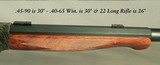CPA RIFLE by PAUL SHUTTLEWORTH - REPLICATE STEVENS 44 1/2 SINGLE SHOT w/ 3 Bbls. - SILHOULETTE MODEL - DELUXE WOOD - .45-90 & .40-65 Win. & 22 LR - Image 7 of 10