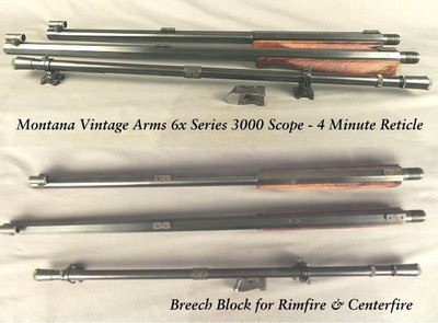 CPA RIFLE by PAUL SHUTTLEWORTH - REPLICATE STEVENS 44 1/2 SINGLE SHOT w/ 3 Bbls. - SILHOULETTE MODEL - DELUXE WOOD - .45-90 & .40-65 Win. & 22 LR - Image 9 of 10