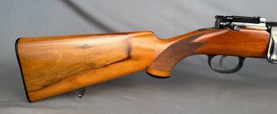 MANNLICHER SCHOENAUER 270 WIN - MODEL 1950 CARBINE- MADE in 1951- VERY NICE FULL LENGTH STOCK- SINGLE TRIGGER- NICE! - Image 3 of 14
